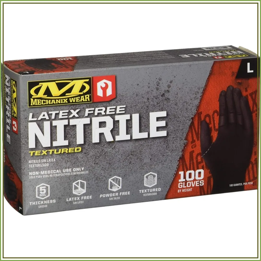 5 Mil Black Nitrile Disposable Gloves, Powder Free, Textured, 100 Pack
5 Mil Black Nitrile Disposable Gloves, Powder Free, Textured, 100 Pack