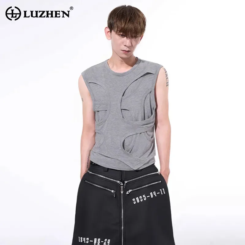 LUZHEN Solid Color Original Streetwear Patchwork Design Sleeveless T-shirt Men's 2025 Summer New Casual Fashion Tank Tops JY2911
LUZHEN Solid Color Original Streetwear Patchwork Design Sleeveless T-shirt Men's 2025 Summer New Casual Fashion Tank Tops JY2911