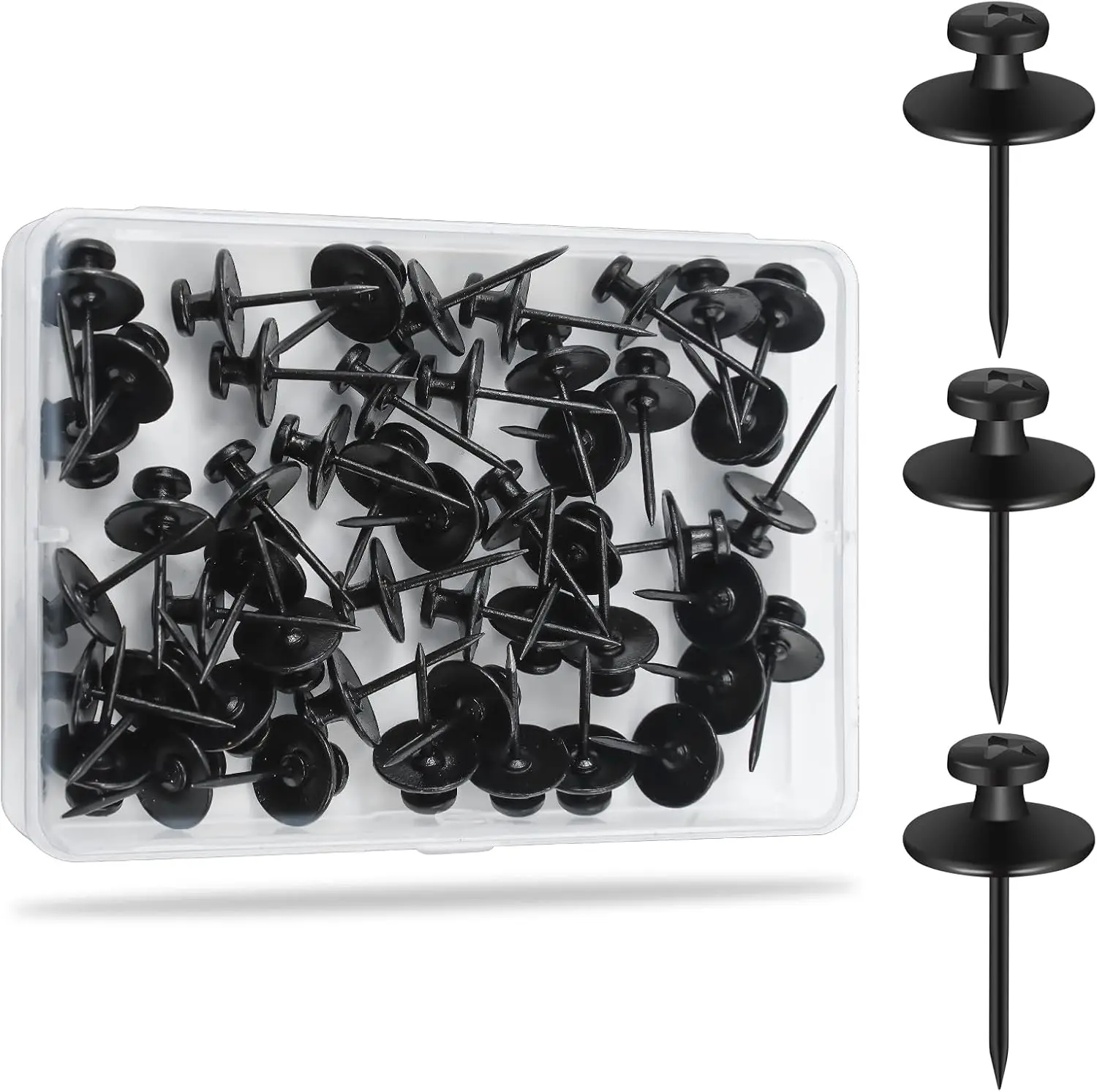 Double Headed Nails for Hanging Pictures, 60 Pcs Picture Hanging Kit, Wall Hangers for Bathroom Living Room Office, Thumb Tacks
Double Headed Nails for Hanging Pictures, 60 Pcs Picture Hanging Kit, Wall Hangers for Bathroom Living Room Office, Thumb Tacks
