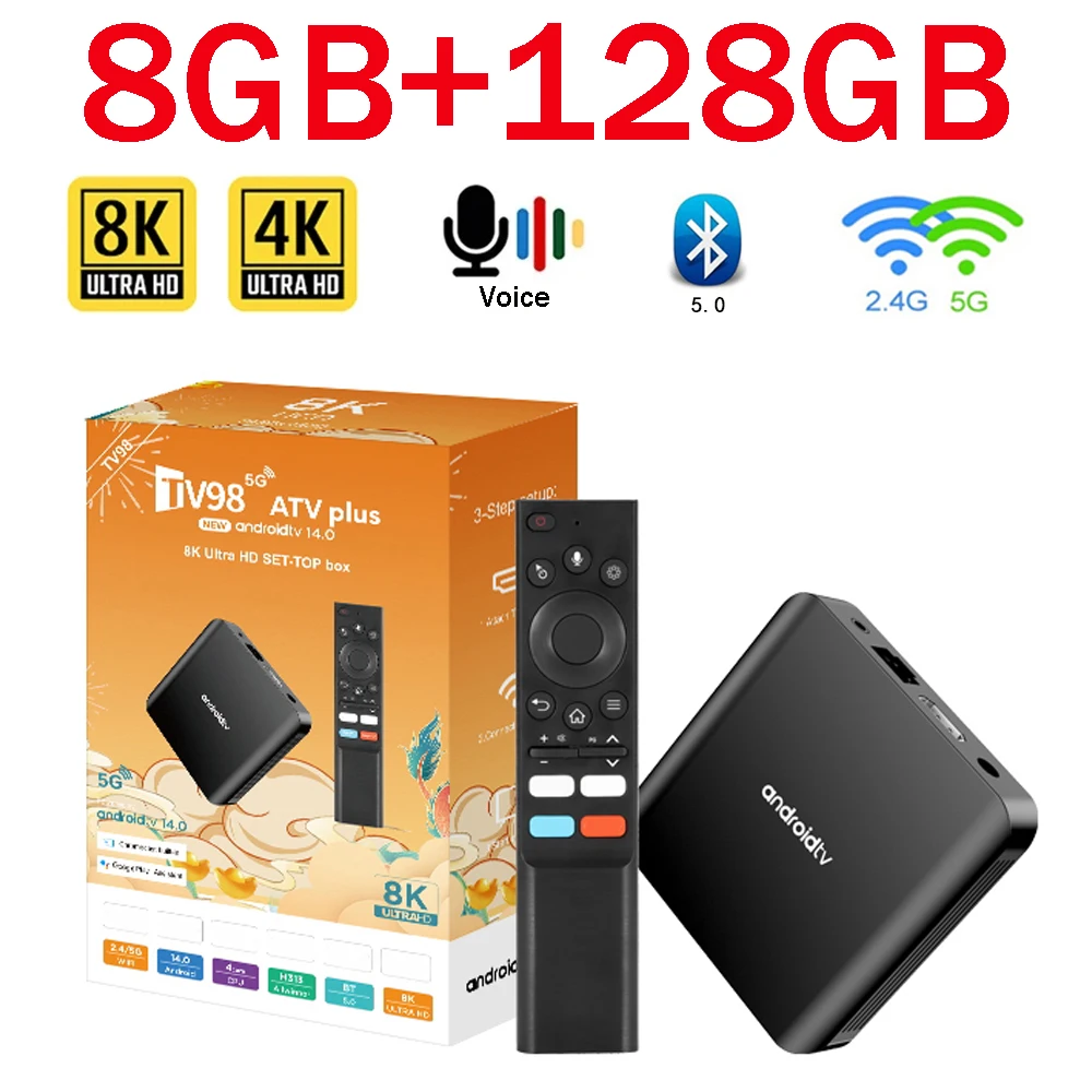 Android 14.0 TV Box TV98 4G 5G Dual Wifi 8G 128G Quad Core Support 8K 4K BT5.0 Voice Assistant Media player top box iptv
Android 14.0 TV Box TV98 4G 5G Dual Wifi 8G 128G Quad Core Support 8K 4K BT5.0 Voice Assistant Media player top box iptv