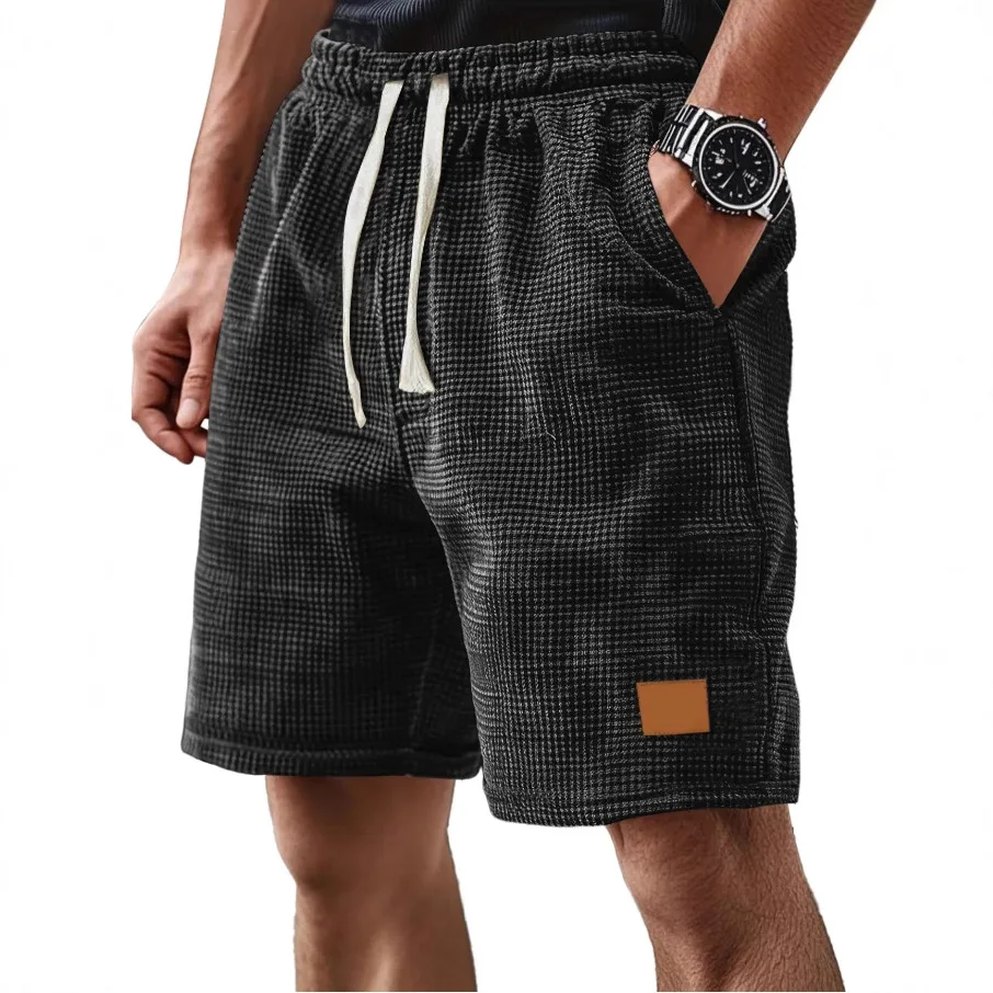 American European New Fashion 2026 Men's Casual Daily Waffle Loose Wide Leg Knee Length Shorts Drawstring Shorts Male Clothes
American European New Fashion 2026 Men's Casual Daily Waffle Loose Wide Leg Knee Length Shorts Drawstring Shorts Male Clothes