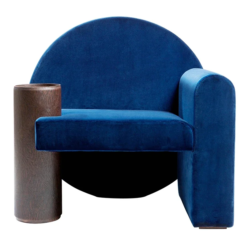 Designer Creative Leisure Chair round Blue Fabric Living Room Single Light Luxury Armrest Couch
Designer Creative Leisure Chair round Blue Fabric Living Room Single Light Luxury Armrest Couch