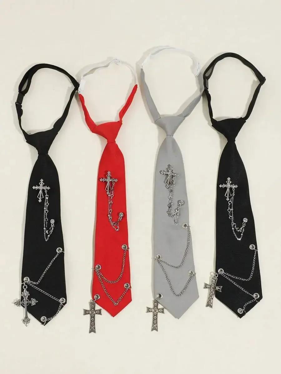 Unisex Fashion Cross Chain Tie Clip For Daily Party Performance In Black Red Gray
Unisex Fashion Cross Chain Tie Clip For Daily Party Performance In Black Red Gray