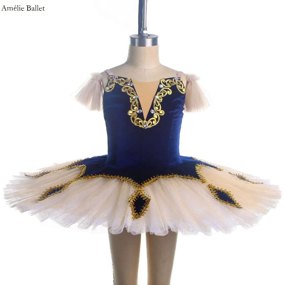 BLL413 Dark Blue Velvet Bodice Pre-Professional Ballet Pancake Tutu Girls & Women Ballerina Performance Costume Ballet Tutu
BLL413 Dark Blue Velvet Bodice Pre-Professional Ballet Pancake Tutu Girls & Women Ballerina Performance Costume Ballet Tutu