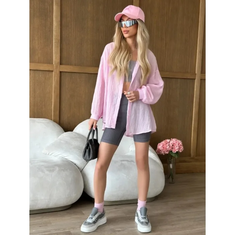 SMVP Summer See-Through Casual Shirts Top Women Loose Patchwork Long Sleeve Commute Clothes Solid Cardigan Blouses Coat Female
SMVP Summer See-Through Casual Shirts Top Women Loose Patchwork Long Sleeve Commute Clothes Solid Cardigan Blouses Coat Female
