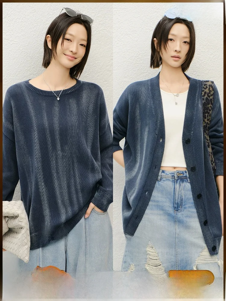 MeiYang Cotton Baby Knitted Sweater round Neck V-Neck Open Cardigan Color Rubbing Simple Casual Loose Fit Long Sleeve Women's...
MeiYang Cotton Baby Knitted Sweater round Neck V-Neck Open Cardigan Color Rubbing Simple Casual Loose Fit Long Sleeve Women's...