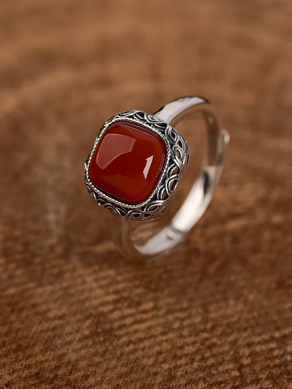Кольцо из красного серебра с агатом, простое винтажное кольцо с цветочным узором, этническое, женское украшение
Кольцо из красного серебра с агатом, простое винтажное кольцо с цветочным узором, этническое, женское украшение