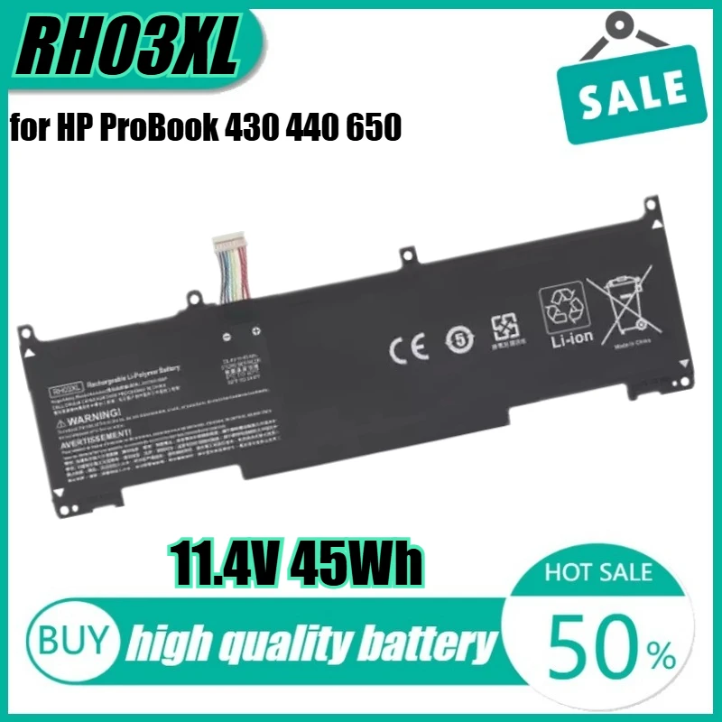 11.4V 45Wh RH03XL Laptop Battery for HP ProBook 430 440 650 630 G8 HSTNN-OB1T HSTNN-DB0B
11.4V 45Wh RH03XL Laptop Battery for HP ProBook 430 440 650 630 G8 HSTNN-OB1T HSTNN-DB0B