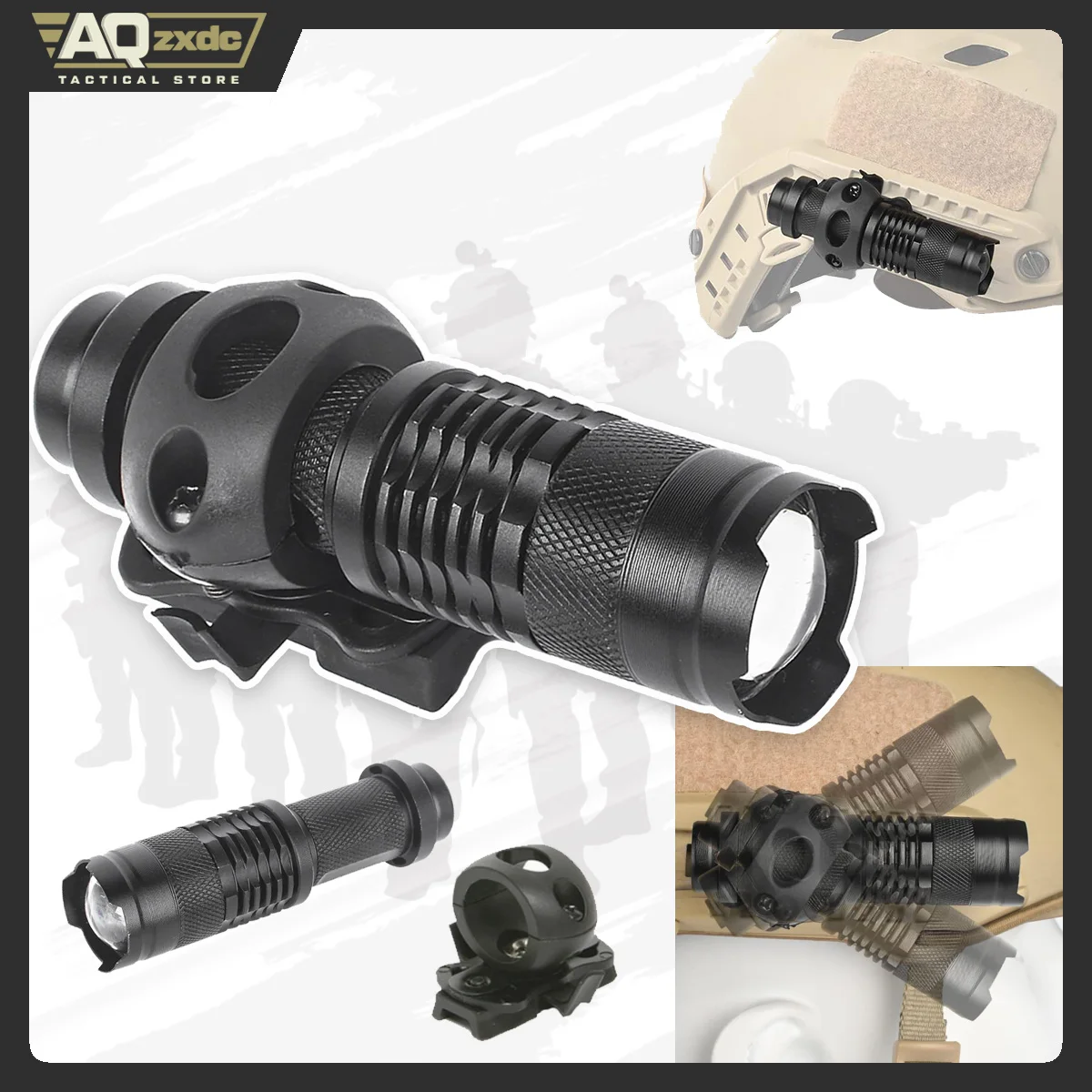 AQzxdc Military Helmet Light, Mini Clampable Tactical Flashlight with, Compact Helmet Mounted LED with Fast Helmet Clip Rail
AQzxdc Military Helmet Light, Mini Clampable Tactical Flashlight with, Compact Helmet Mounted LED with Fast Helmet Clip Rail