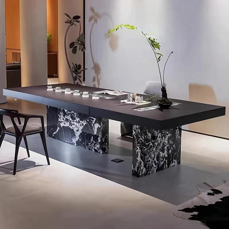 minimalist solid wood designer villa simple marble tea table black and white flower creative dining table advanced
minimalist solid wood designer villa simple marble tea table black and white flower creative dining table advanced