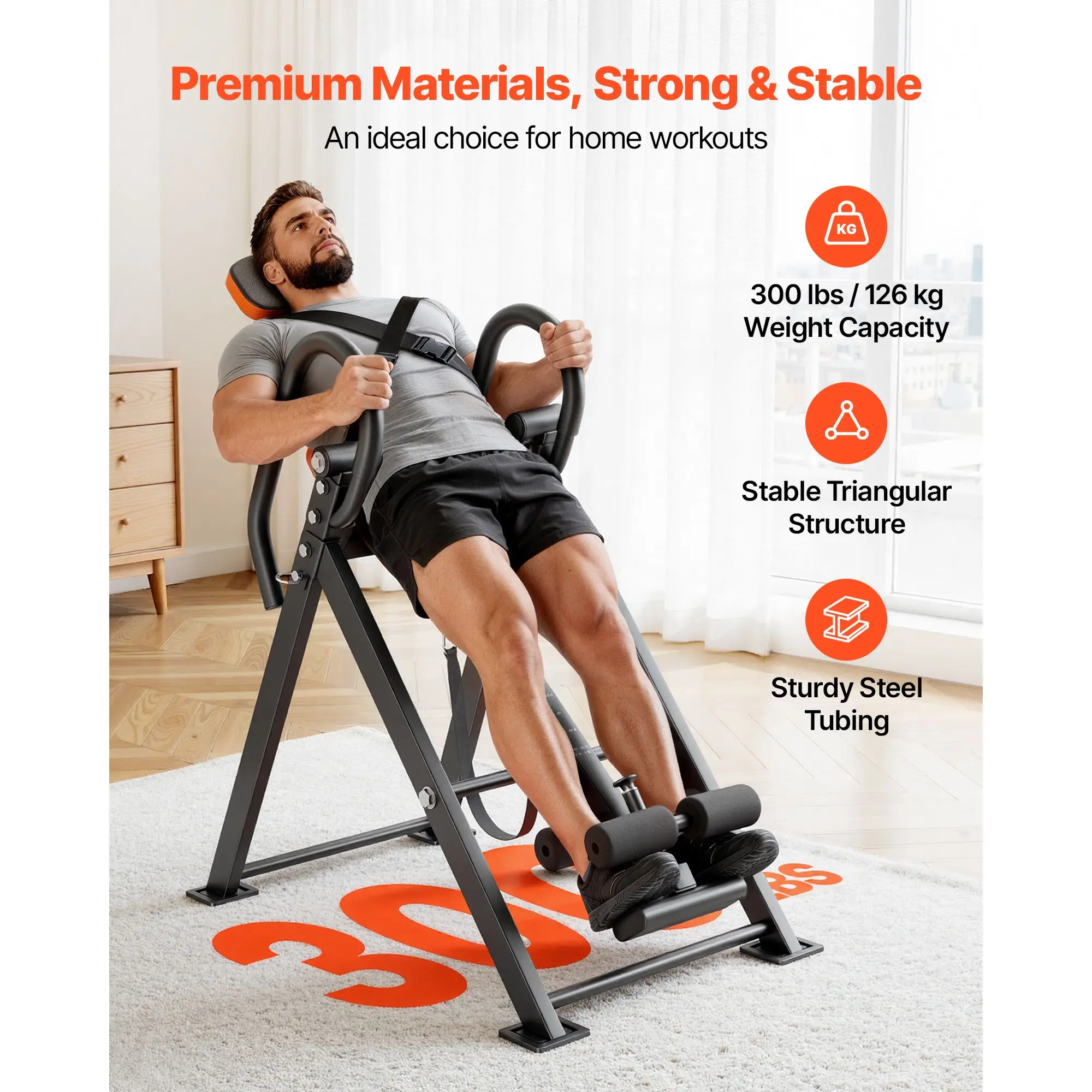 Inversion Table, 300 lbs Capacity Heavy Duty Back Inverter Stretcher, Inverted Table with Dual-Roller Locking, Decompression Tables for Shoulders, Neck, Back, Multi-Angle Adjustable Tether Strap
Inversion Table, 300 lbs Capacity Heavy Duty Back Inverter Stretcher, Inverted Table with Dual-Roller Locking, Decompression Tables for Shoulders, Neck, Back, Multi-Angle Adjustable Tether Strap