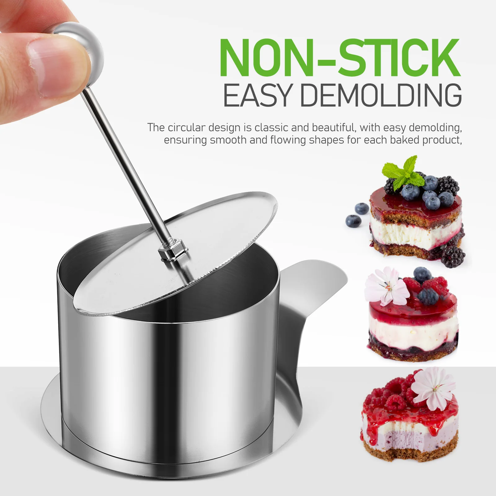 1 Set Stainless Steel Round Kitchen Mold For Baking Mousse Cake Dessert Bake Mold For Home Bakers Small Desserts And Parties
1 Set Stainless Steel Round Kitchen Mold For Baking Mousse Cake Dessert Bake Mold For Home Bakers Small Desserts And Parties