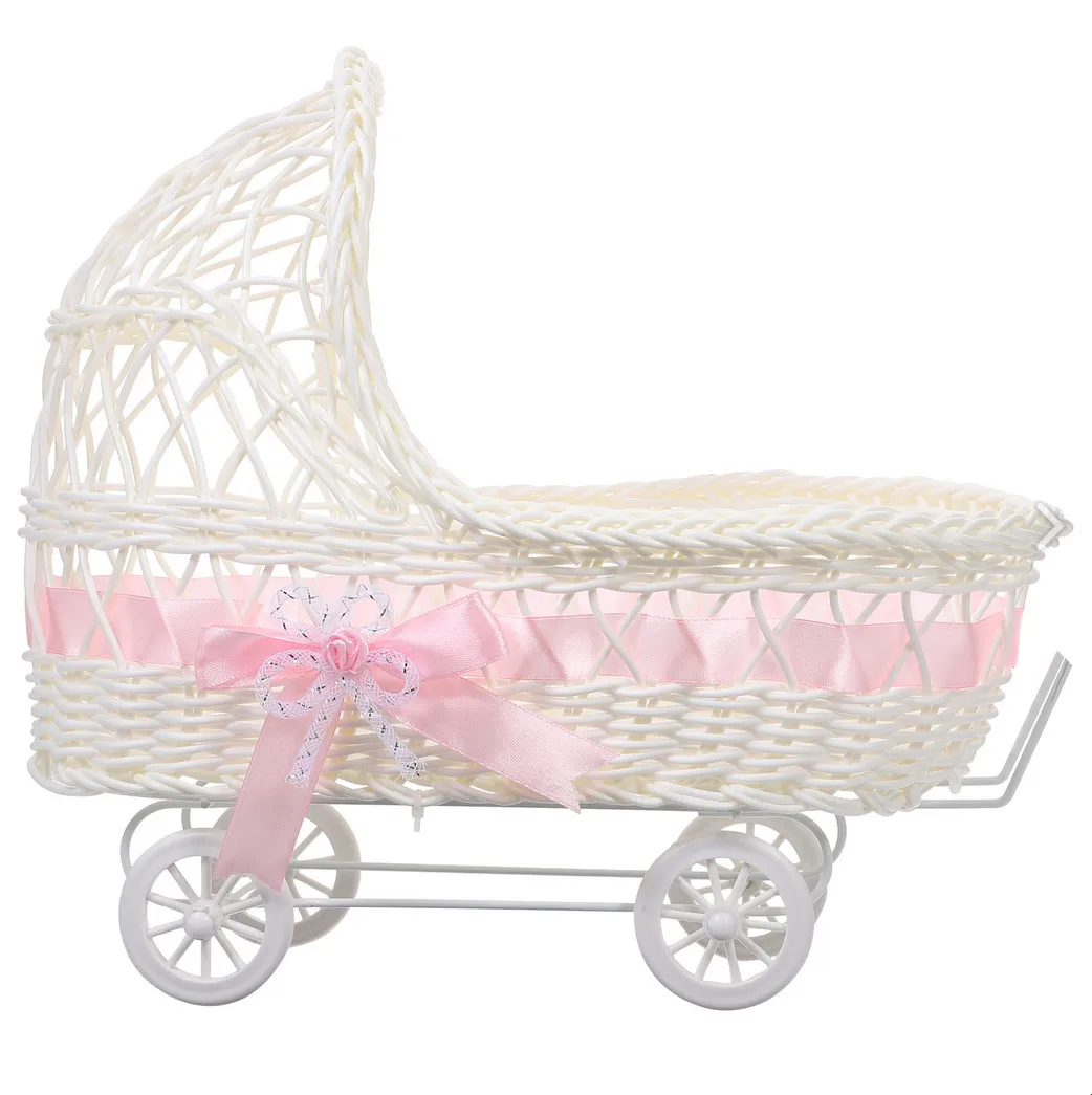 Wicker Imitation Rattan Stroller Basket Pink Baby Shower Decorations Party Favors Candy Storage Baskets Small Gifts Containers
Wicker Imitation Rattan Stroller Basket Pink Baby Shower Decorations Party Favors Candy Storage Baskets Small Gifts Containers