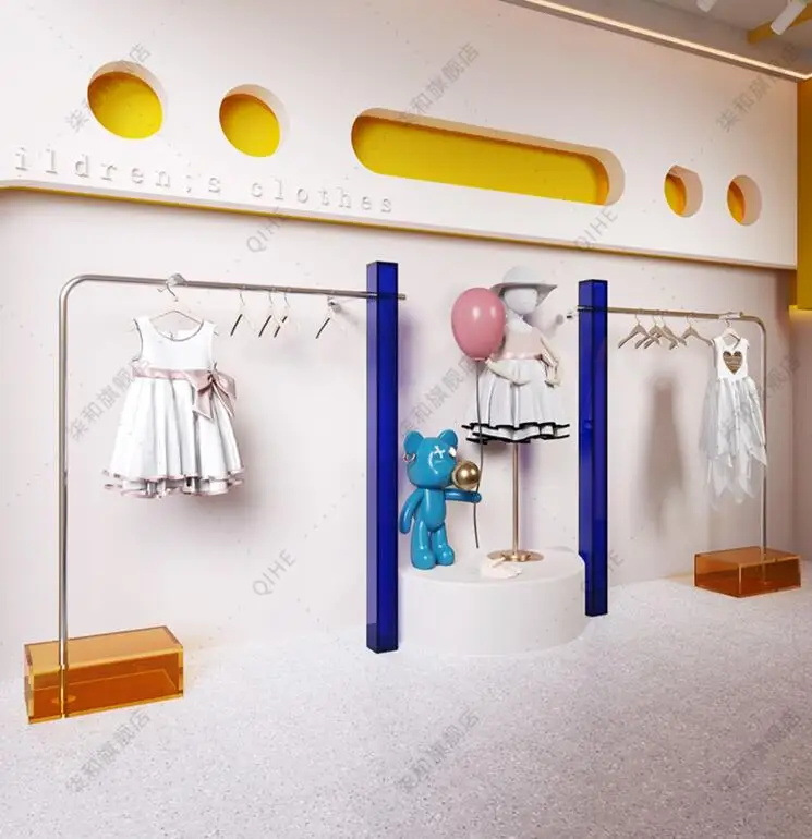 Children's clothes hangers stainless steel floor display rack can be customized
Children's clothes hangers stainless steel floor display rack can be customized