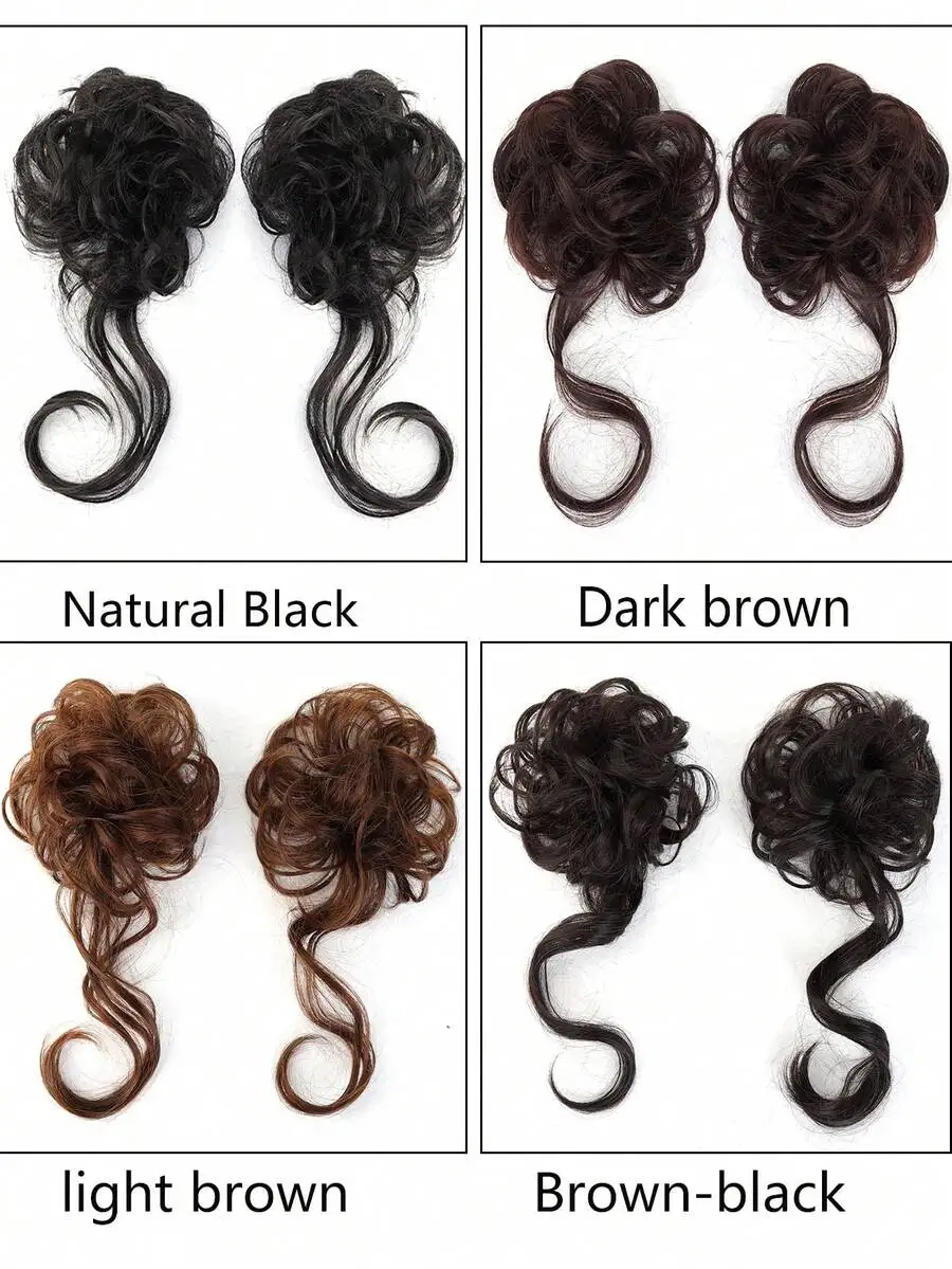 2pcs Messy Bun Hair Extensions With Curly Wavy Synthetic Hair For Women
2pcs Messy Bun Hair Extensions With Curly Wavy Synthetic Hair For Women