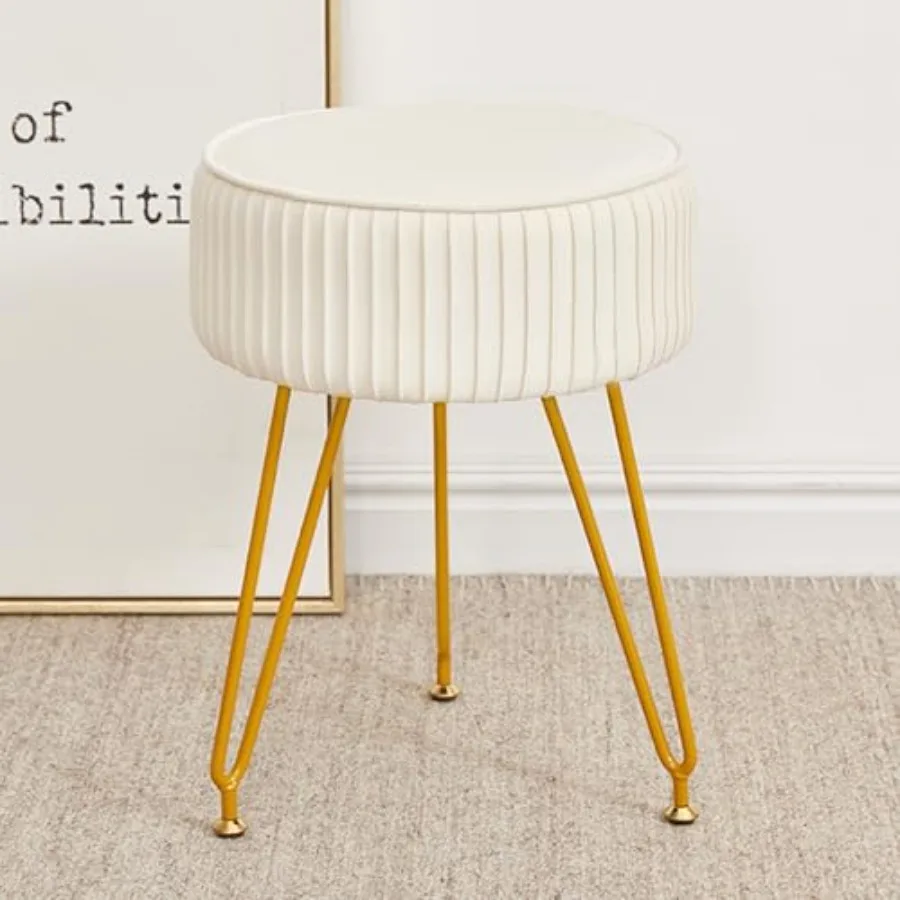 Veet Vanity Stool, Modern Ottoman Feet Rest Stool with Adjustable Golden Legs, Makeup Chair for Vanity, Multifunctional Small V
Veet Vanity Stool, Modern Ottoman Feet Rest Stool with Adjustable Golden Legs, Makeup Chair for Vanity, Multifunctional Small V