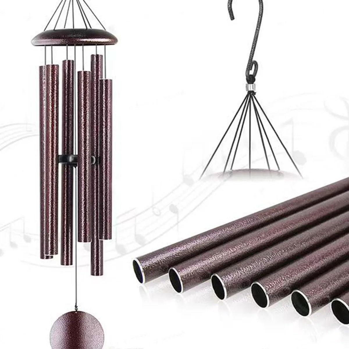 Hooqu Garden Decoration Bronze Metal Wind Chime Outdoor 45 Inch High Quality Sympathy Memoral Music Wind Chimes
Hooqu Garden Decoration Bronze Metal Wind Chime Outdoor 45 Inch High Quality Sympathy Memoral Music Wind Chimes