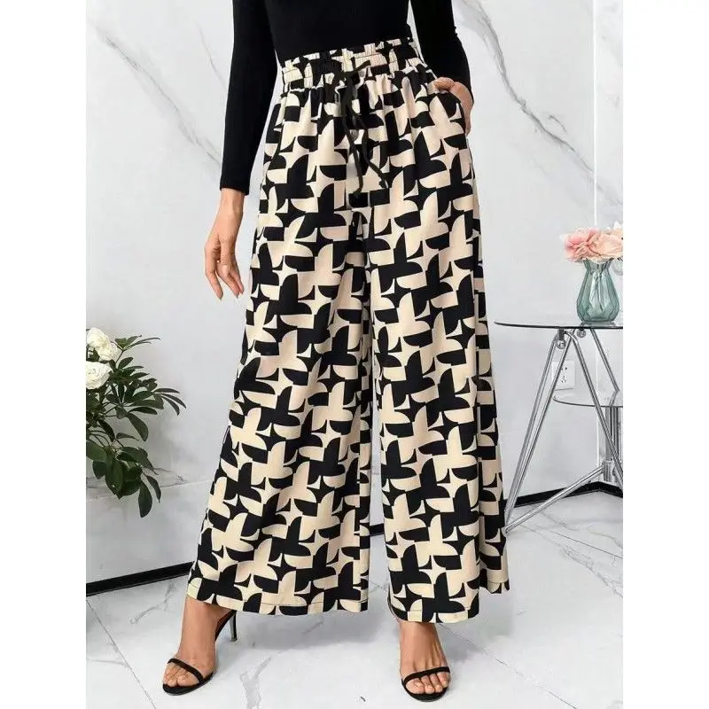 Women's High Waist Trousers Personality Fashion Print 2025 Spring Summer New Loose Casual Pants Popular Wide Leg Pants
Women's High Waist Trousers Personality Fashion Print 2025 Spring Summer New Loose Casual Pants Popular Wide Leg Pants