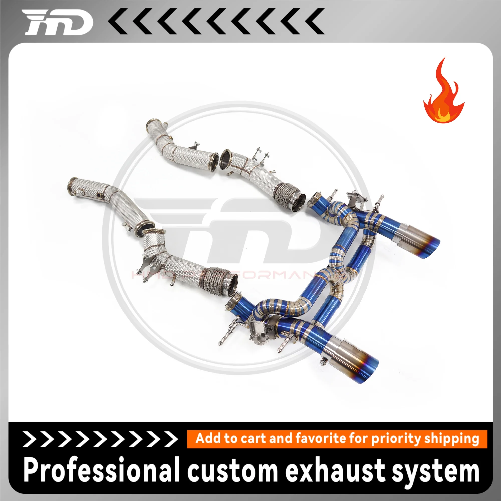 HMD Titanium Exhaust System Performance Catback for Maserati MC20 Catless Downpipe With Heat Shield
HMD Titanium Exhaust System Performance Catback for Maserati MC20 Catless Downpipe With Heat Shield