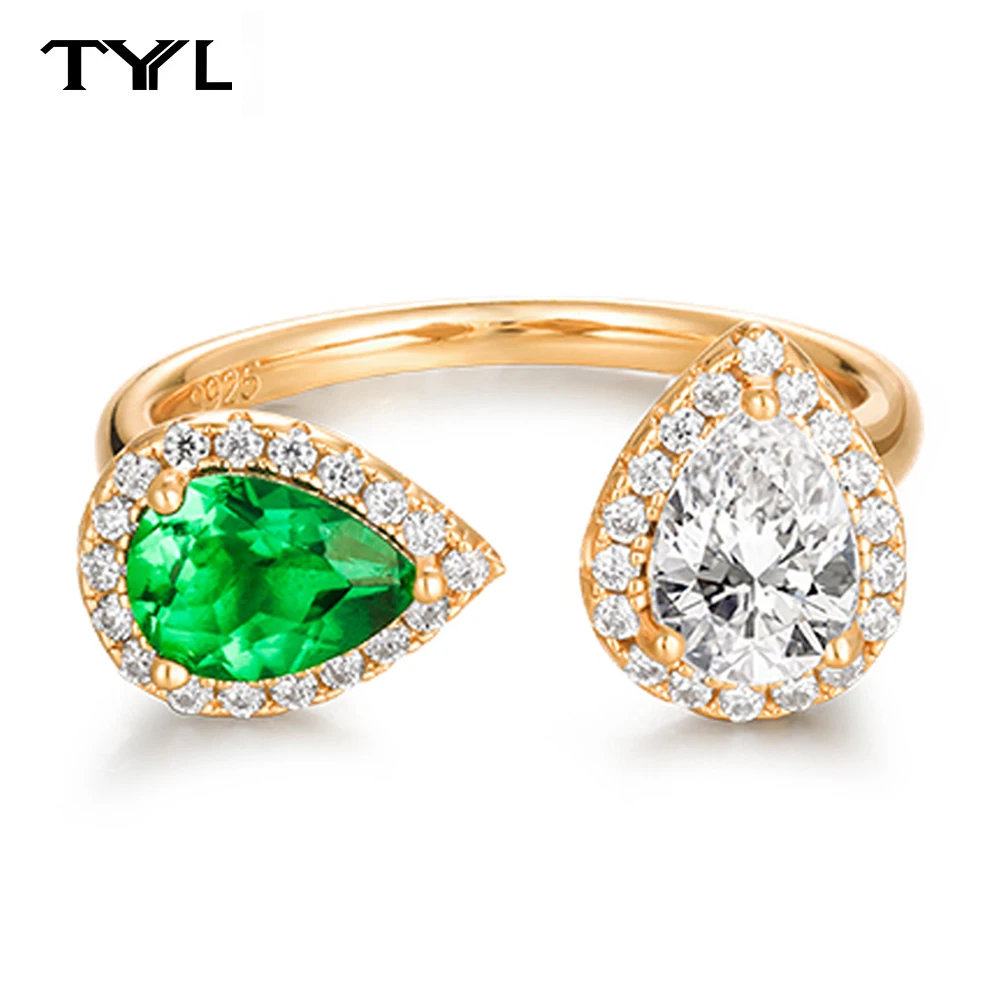 TYYL Water Drop Lab Emerald Moissanite Ring Lady Gift Crown Designed Droplet Bead Diamond 925 Silver Rings Gifts Banquet Jewelry
TYYL Water Drop Lab Emerald Moissanite Ring Lady Gift Crown Designed Droplet Bead Diamond 925 Silver Rings Gifts Banquet Jewelry