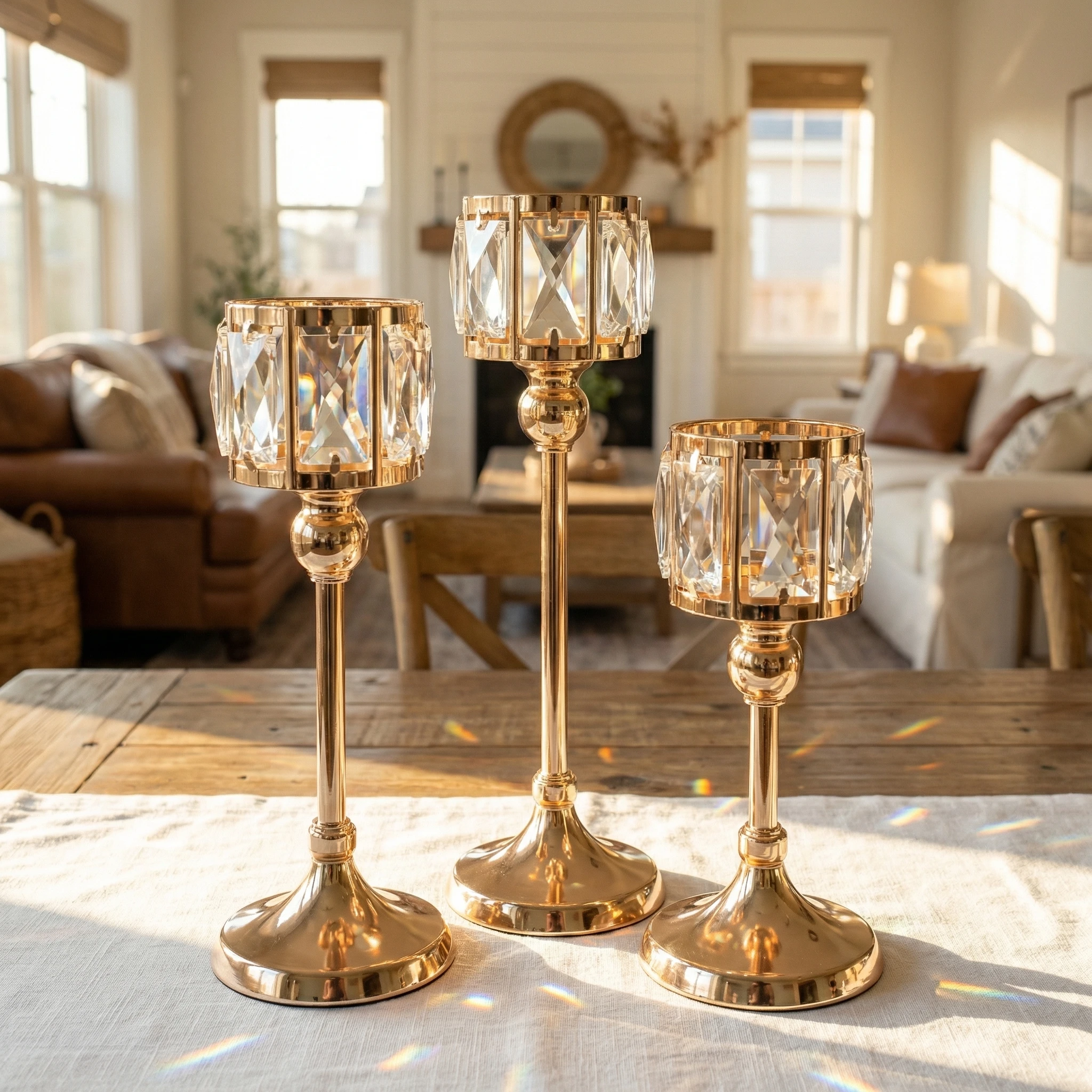 Gold Taper Candle Holders Set Luxury K9 Crystal Candlesticks Elegant Pillar Candle Stand for Wedding Home Table Centerpiece
Gold Taper Candle Holders Set Luxury K9 Crystal Candlesticks Elegant Pillar Candle Stand for Wedding Home Table Centerpiece