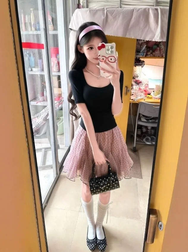 Gentle Wind Beautiful Top Skirt Set Small Size Summer Fashion Casual Comfortable High Waist Short Sleeve round Neck T-Shirt
Gentle Wind Beautiful Top Skirt Set Small Size Summer Fashion Casual Comfortable High Waist Short Sleeve round Neck T-Shirt