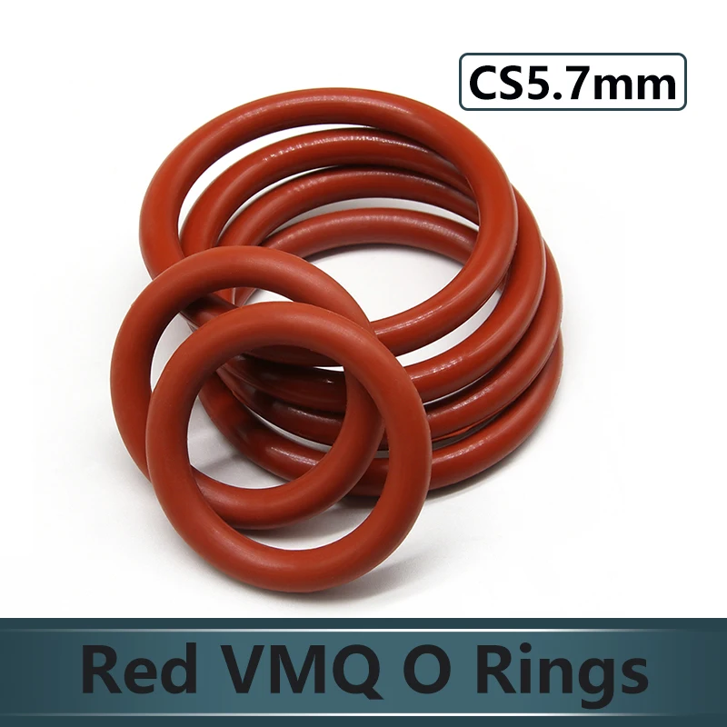 5Pcs VMQ O Ring Red Silicone Gasket CS5.7mm OD 40~175mm Food Grade Waterproof Washer Silicone Rubber Insulate Round O Shape Seal
5Pcs VMQ O Ring Red Silicone Gasket CS5.7mm OD 40~175mm Food Grade Waterproof Washer Silicone Rubber Insulate Round O Shape Seal