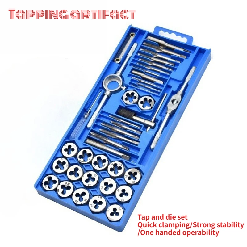 40pcs Metric & Imperial Tap and Die Set, Thread Cutting & Repair Kit, Universal Threading Tool for Automotive & Workshop Use Set
40pcs Metric & Imperial Tap and Die Set, Thread Cutting & Repair Kit, Universal Threading Tool for Automotive & Workshop Use Set
