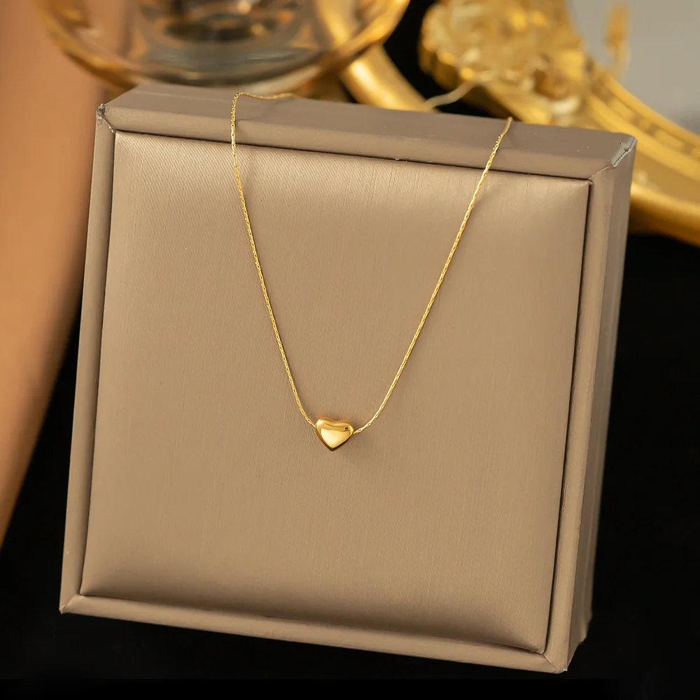 2025 Dainty 18K Gold Plated Stainless Steel Necklace Waterproof Jewelry Heart Pendant Charm Necklace for Women
2025 Dainty 18K Gold Plated Stainless Steel Necklace Waterproof Jewelry Heart Pendant Charm Necklace for Women
