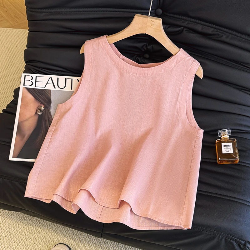 Slimming plus Size Women's Cotton Linen Base Shirt Casual Color Sleeveless Vest T-Shirt Comfortable Breathable Summer N...
Slimming plus Size Women's Cotton Linen Base Shirt Casual Color Sleeveless Vest T-Shirt Comfortable Breathable Summer N...