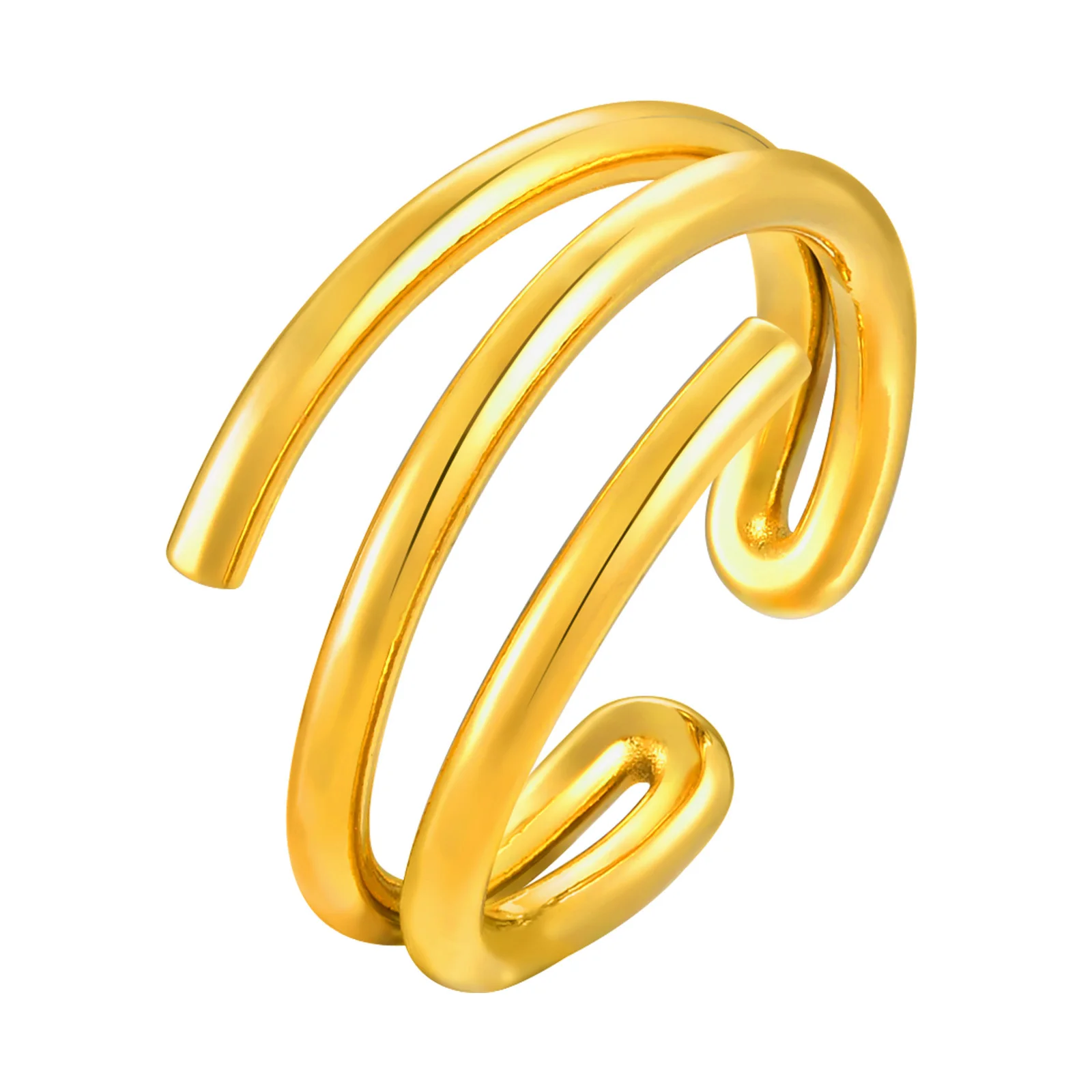 Stainless Steel Triple Open Ring for Women, Gold Plated Simple Delicate Hypoallergenic Jewelry
Stainless Steel Triple Open Ring for Women, Gold Plated Simple Delicate Hypoallergenic Jewelry