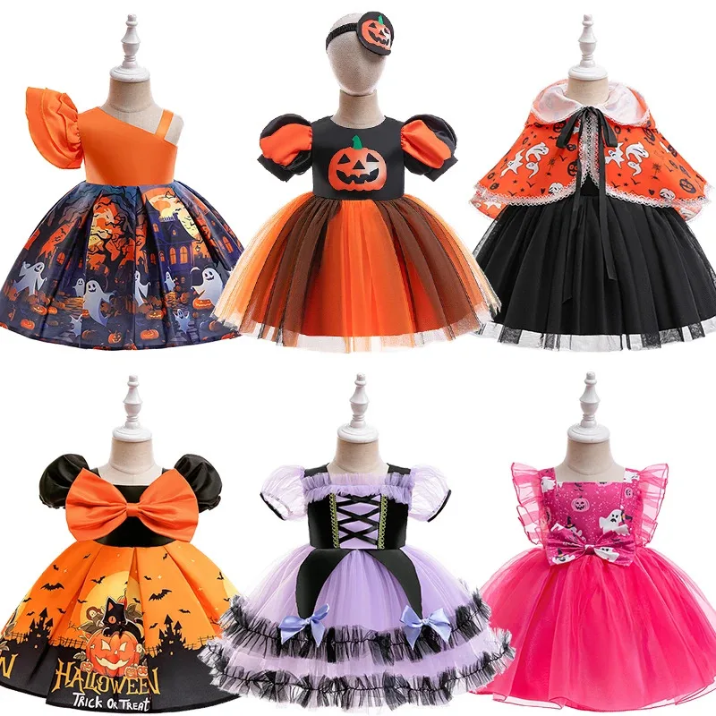 2024 Baby Girl Ghost Pumpkin Skull Print Elegant Party Dress Toddler Halloween Cosplay Witch Masquerade Costume Infant Ball Gown
2024 Baby Girl Ghost Pumpkin Skull Print Elegant Party Dress Toddler Halloween Cosplay Witch Masquerade Costume Infant Ball Gown