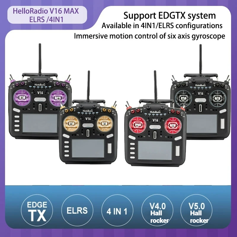 HelloRadio V16 MAX ELRS-SX1280 Multi Protocol Transmitter EDGTX OPENTX FPV high-frequency head EDGTX Touchscreen transmitter TX
HelloRadio V16 MAX ELRS-SX1280 Multi Protocol Transmitter EDGTX OPENTX FPV high-frequency head EDGTX Touchscreen transmitter TX