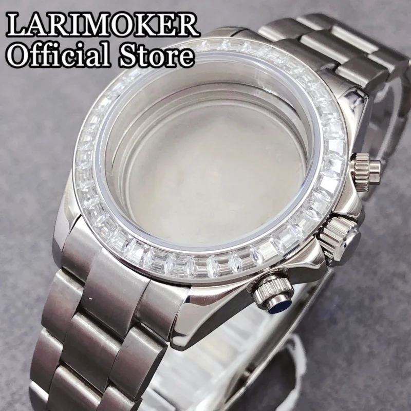 LARIMOKER 39.3mm VK63 Watch Case Silve GEM Bezel Ring FIT VK63 Quarzt Chronograph Movement Watch Accessories Fits 20mm Strap
LARIMOKER 39.3mm VK63 Watch Case Silve GEM Bezel Ring FIT VK63 Quarzt Chronograph Movement Watch Accessories Fits 20mm Strap