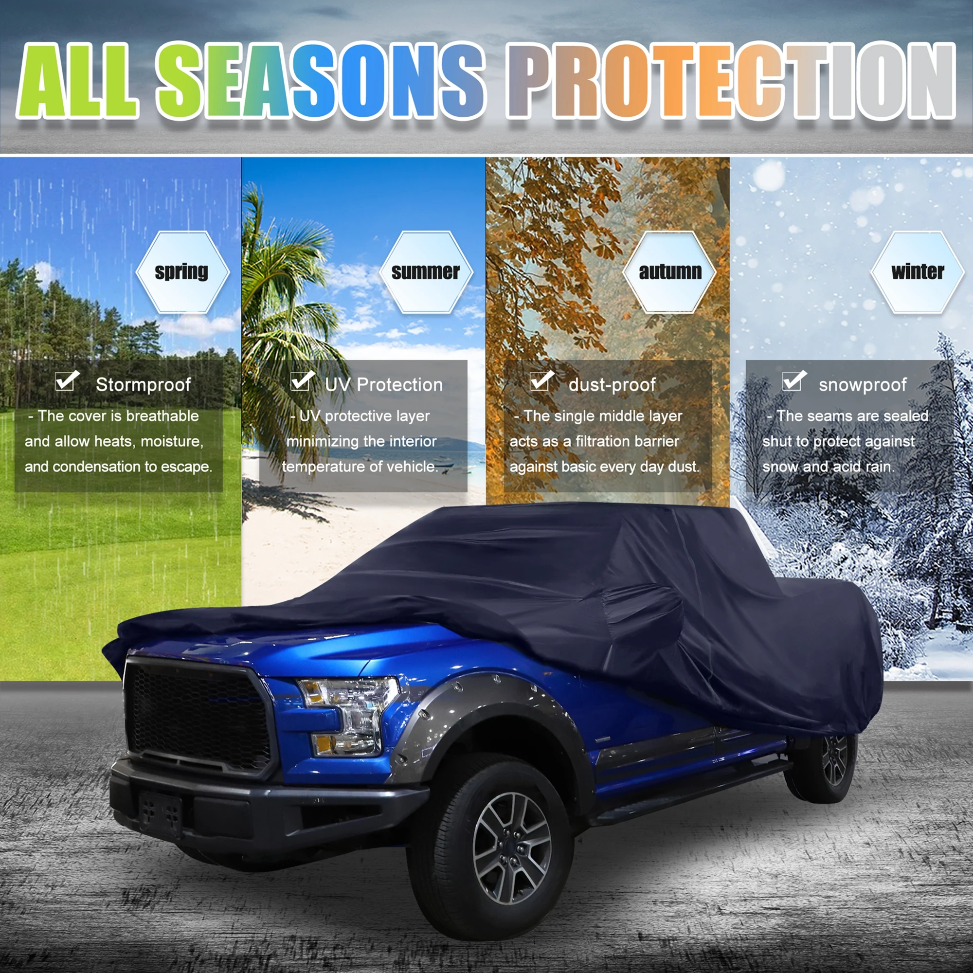 Uxcell 190t Pu Pickup Truck Car Cover for Toyota Tacoma Crew Cab Pickup 4-Door 05-21 Sun Rain Dust Wind Snow Protection
Uxcell 190t Pu Pickup Truck Car Cover for Toyota Tacoma Crew Cab Pickup 4-Door 05-21 Sun Rain Dust Wind Snow Protection