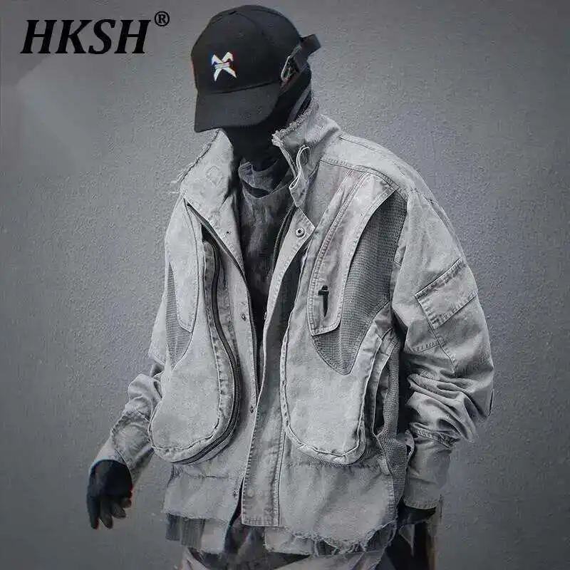 HKSH Heavy 2025 Spring New Men Tide Dark Punk Washed Workwear Flight Jacket Loose Casual Chic Trend Niche Design Ins Coat HK3833
HKSH Heavy 2025 Spring New Men Tide Dark Punk Washed Workwear Flight Jacket Loose Casual Chic Trend Niche Design Ins Coat HK3833