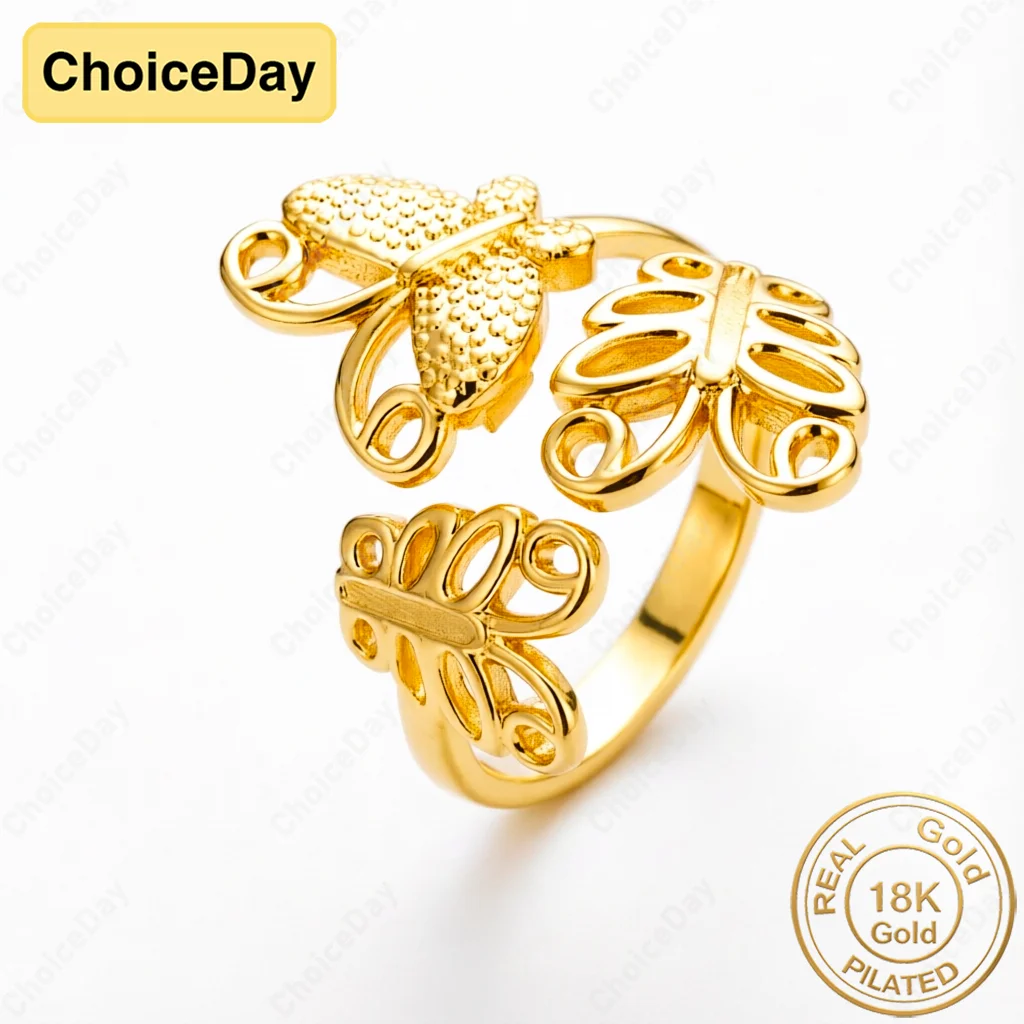 18K Gold Plated Open Butterfly Ring, Fashionable Engagement Party Gift Jewelry for Women
18K Gold Plated Open Butterfly Ring, Fashionable Engagement Party Gift Jewelry for Women