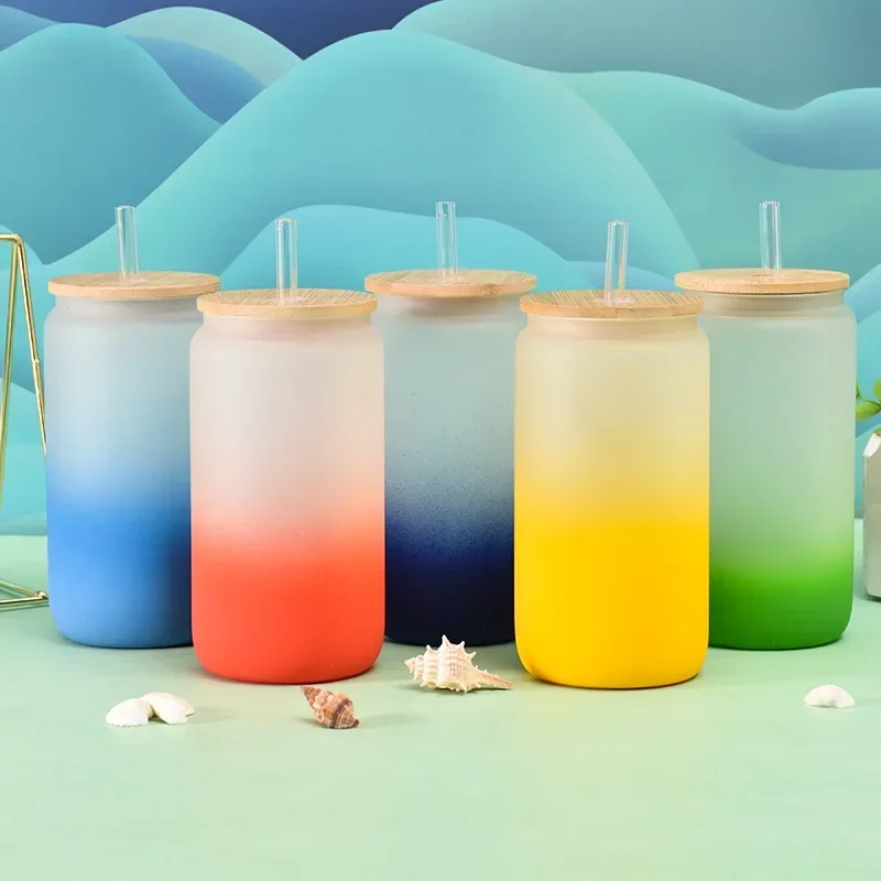 Sublimation Tumbler Gradient Juice Bottle with Bamboo Lid and Straw Frosted Wine Tumblers DIY Blanks Cup for Gift Glass Cups
Sublimation Tumbler Gradient Juice Bottle with Bamboo Lid and Straw Frosted Wine Tumblers DIY Blanks Cup for Gift Glass Cups