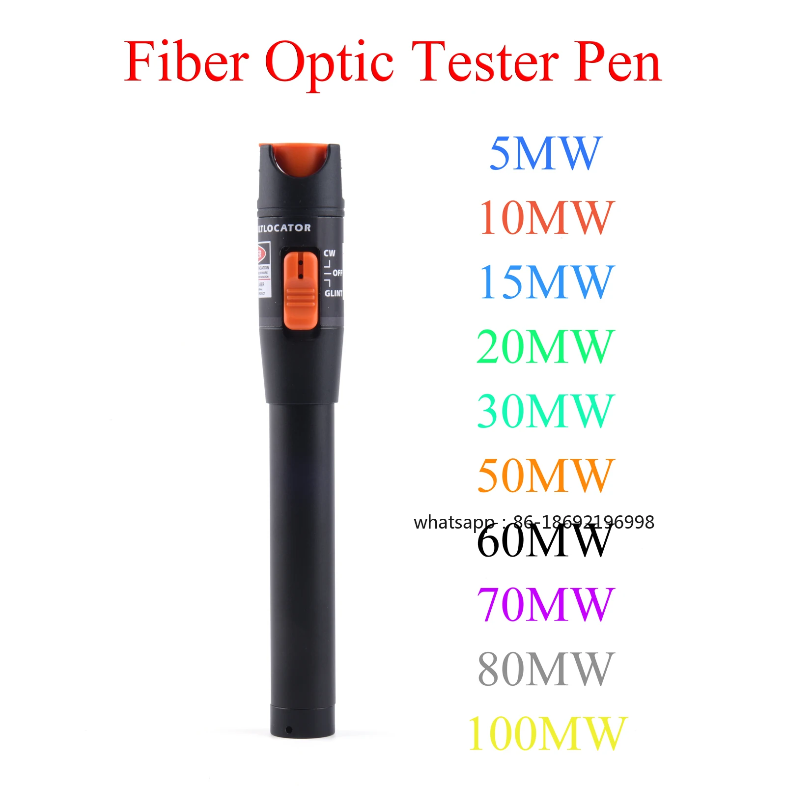 1 шт. Оптический тестер-измеритель мощности 5/10/15/20/30/50/60 мВт для FTTH, лазерная указка с регулируемой мощностью красного света, SC/FC/ST
1 шт. Оптический тестер-измеритель мощности 5/10/15/20/30/50/60 мВт для FTTH, лазерная указка с регулируемой мощностью красного света, SC/FC/ST