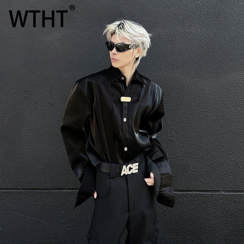 WTHT Fashion Men's Liquid Metal Solid Color Loose Shirts Trendy Turn Down Collar Single-breasted Tops Male 2025 Autumn 2A1645
WTHT Fashion Men's Liquid Metal Solid Color Loose Shirts Trendy Turn Down Collar Single-breasted Tops Male 2025 Autumn 2A1645