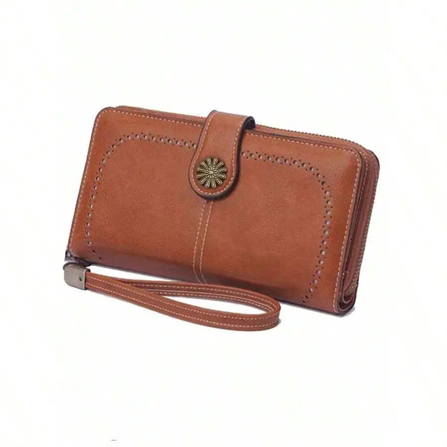 PU Leather Womens Long Wallet With Wrist Strap Large Capacity Coin Purse Card Holder Clutch Bag
PU Leather Womens Long Wallet With Wrist Strap Large Capacity Coin Purse Card Holder Clutch Bag
