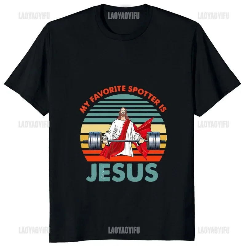 Fun Jesus Print Summer T-shirt Heavy Shoulder Comfortable Fashion trend Loose casual 100% cotton round neck short sleeve T-shirt
Fun Jesus Print Summer T-shirt Heavy Shoulder Comfortable Fashion trend Loose casual 100% cotton round neck short sleeve T-shirt