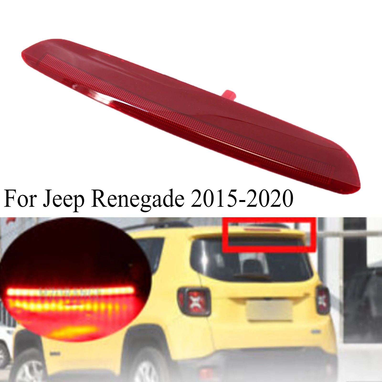 Дополнительный стоп-сигнал (верхний) для Jeep Renegade 2015-2020, сигнальная лампа тормоза, предотвращающая задние столкновения, 68247167AA - Автоаксессуар
Дополнительный стоп-сигнал (верхний) для Jeep Renegade 2015-2020, сигнальная лампа тормоза, предотвращающая задние столкновения, 68247167AA - Автоаксессуар