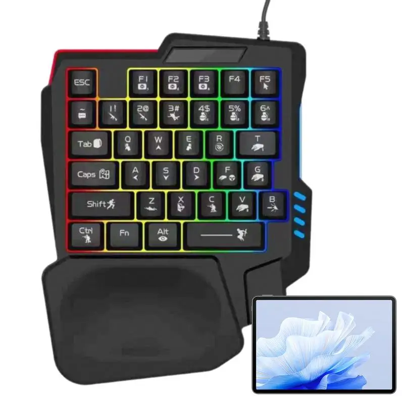 New Gaming Keyboard Single Hand Mini Usb Ultra-slim Wired 35keys One Handedly Backlight Keyboard For Laptop Desktop PC
New Gaming Keyboard Single Hand Mini Usb Ultra-slim Wired 35keys One Handedly Backlight Keyboard For Laptop Desktop PC