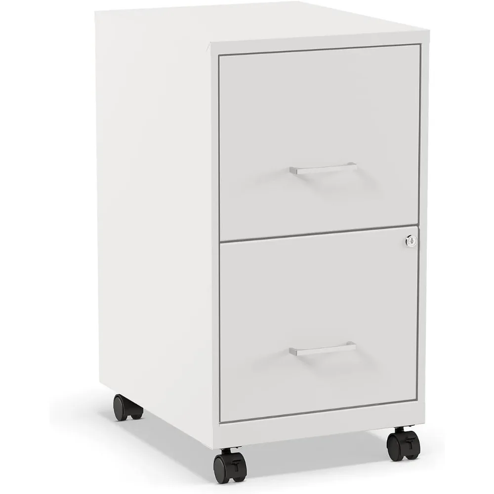 2-Drawer Vertical Mobile File Cabinet, Letter Size, Pearl White, 18-Inch-D Single Lock Secures Both Drawers
2-Drawer Vertical Mobile File Cabinet, Letter Size, Pearl White, 18-Inch-D Single Lock Secures Both Drawers