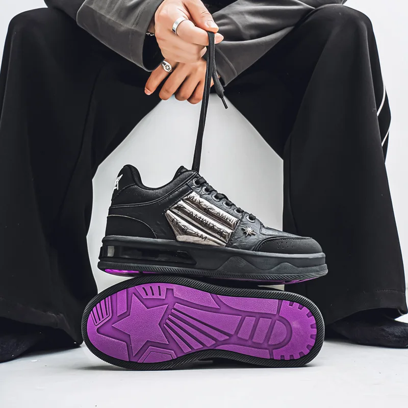 Luxury Designer Men's Leather Skate Shoes Casual Platform Sneakers Men Streetwear Fashion Non-slip Low-top Breathable Footwear
Luxury Designer Men's Leather Skate Shoes Casual Platform Sneakers Men Streetwear Fashion Non-slip Low-top Breathable Footwear