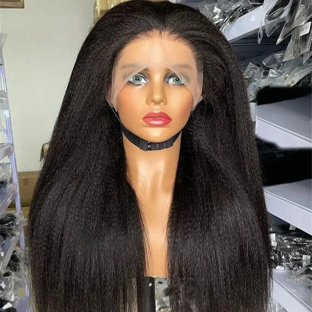 Long Natural Black Yaki Kinky Straight 180Density 26Inch Preplucked Lace Front Wig For Women With Glueless Soft BabyHair Daily
Long Natural Black Yaki Kinky Straight 180Density 26Inch Preplucked Lace Front Wig For Women With Glueless Soft BabyHair Daily