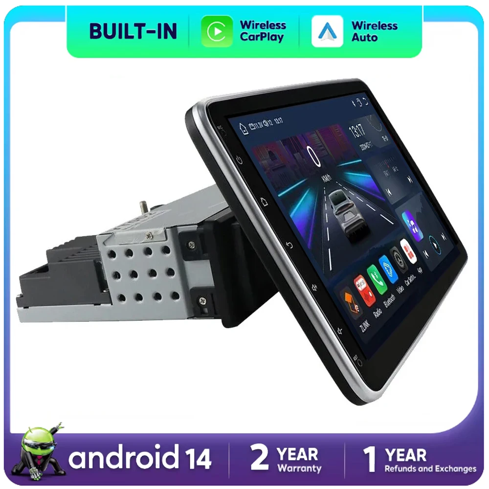 Single 1 DIN Rotatable 10 Inch Touch Screen Android 14 Car Stereo Radio GPS 4+64GB FM Car Multimedia Video MP5 NO DVD Player
Single 1 DIN Rotatable 10 Inch Touch Screen Android 14 Car Stereo Radio GPS 4+64GB FM Car Multimedia Video MP5 NO DVD Player