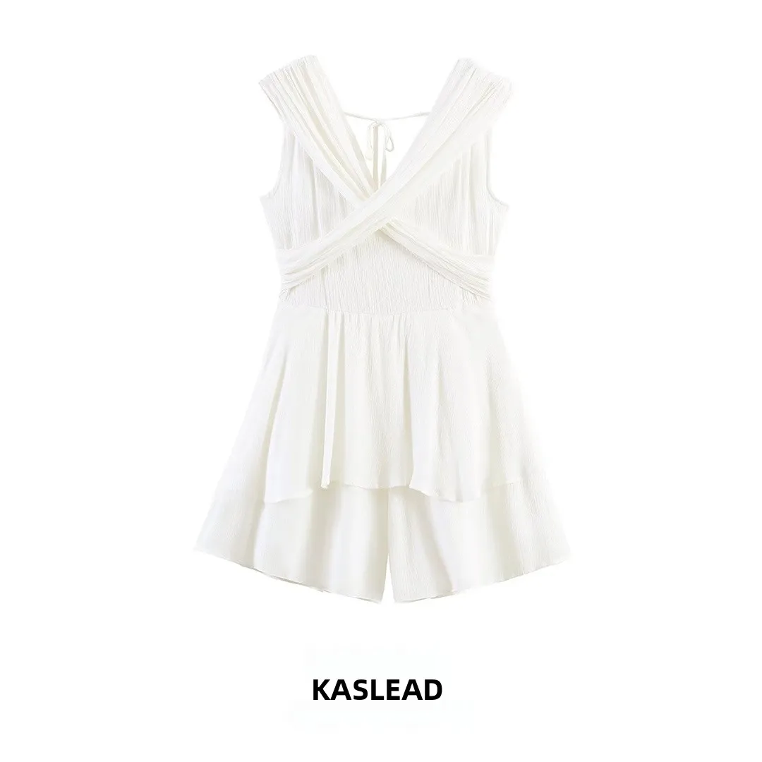 KASLEAD New Women's Fashionable Casual Cross Short White Onesie Street Style High Waist Short Pants Polyester Fiber
KASLEAD New Women's Fashionable Casual Cross Short White Onesie Street Style High Waist Short Pants Polyester Fiber