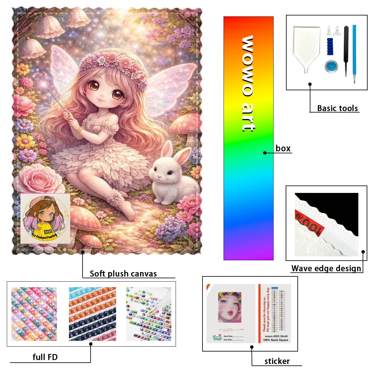 【eva Diamond Art】Niña rosa y conejo 100% resin FD+ab+yg Diamond Stamping Kit Perfect Masterpiece worth Buying
【eva Diamond Art】Niña rosa y conejo 100% resin FD+ab+yg Diamond Stamping Kit Perfect Masterpiece worth Buying